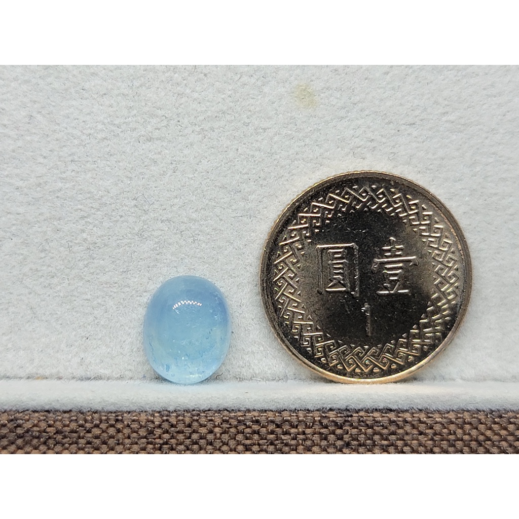 晶礦熊熊屋天然礦石-海水藍寶裸石519