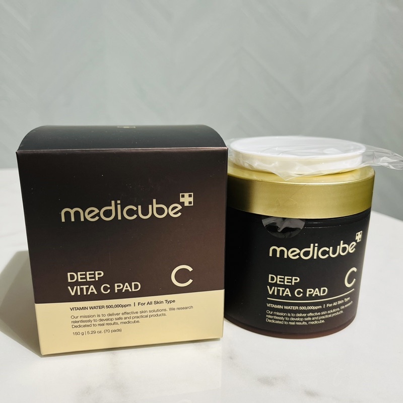 ❤️ 現貨 新品 Medicube 全能維他命C透亮爽膚棉 150g/70片 Deep Vita C pad 有中文標示