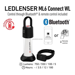 【优職人】LED LENSER ML6 Conncet WL 藍芽遙控 充電式照明燈露營燈 黃光 750流明