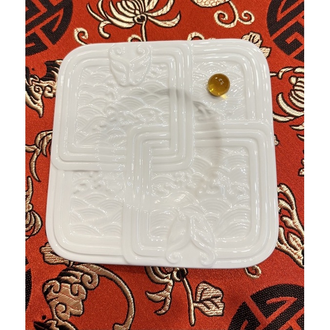瑠璃置物。避邪。玄武文。美品。2005年作品。琉璃工坊。美術品。風水