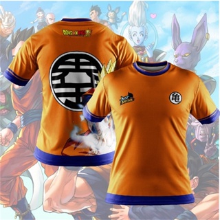 七龍珠日本卡通動漫dragon ball男士T恤衫夏季短袖3D印花服裝