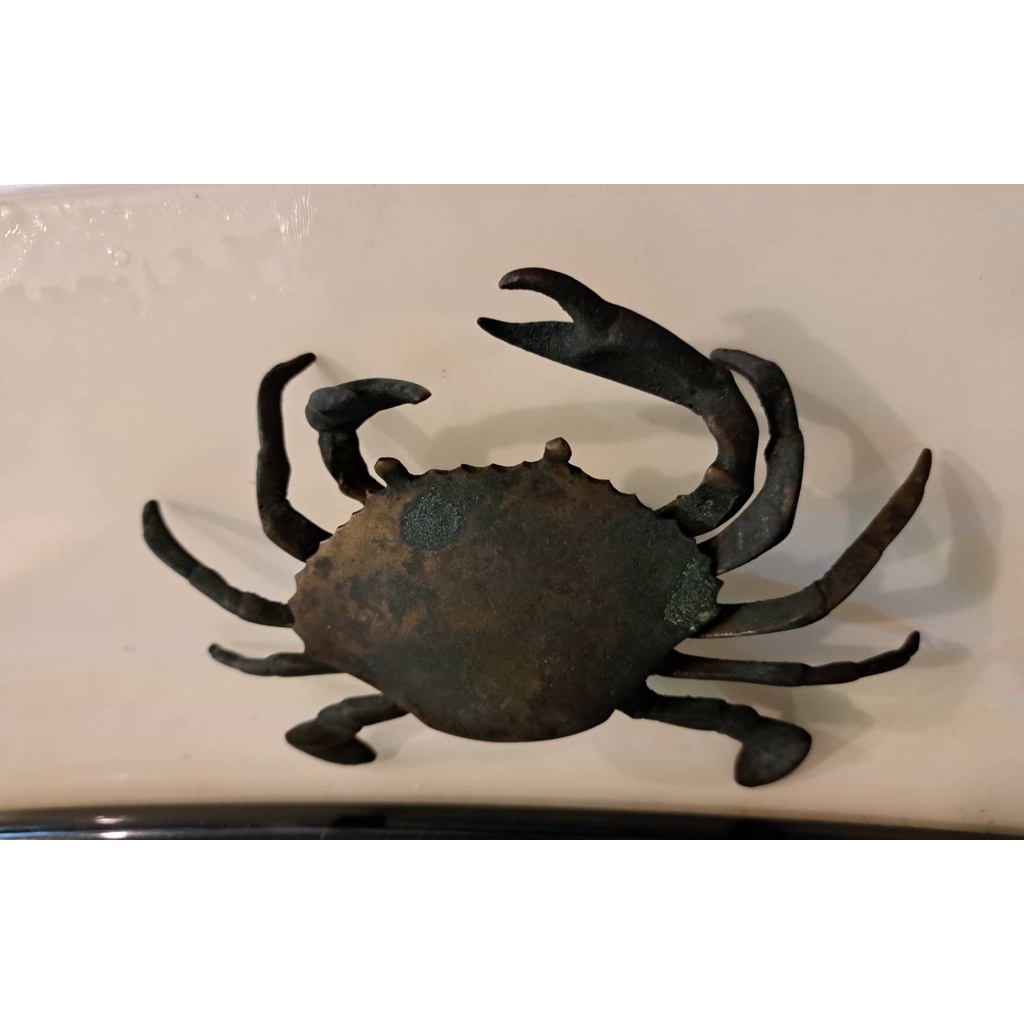 二手早期藝術銅製#34 螃蟹 擺飾