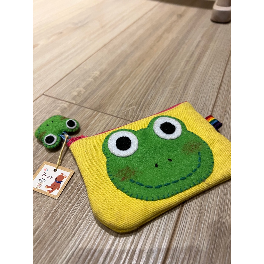 可愛青蛙 布面零錢包