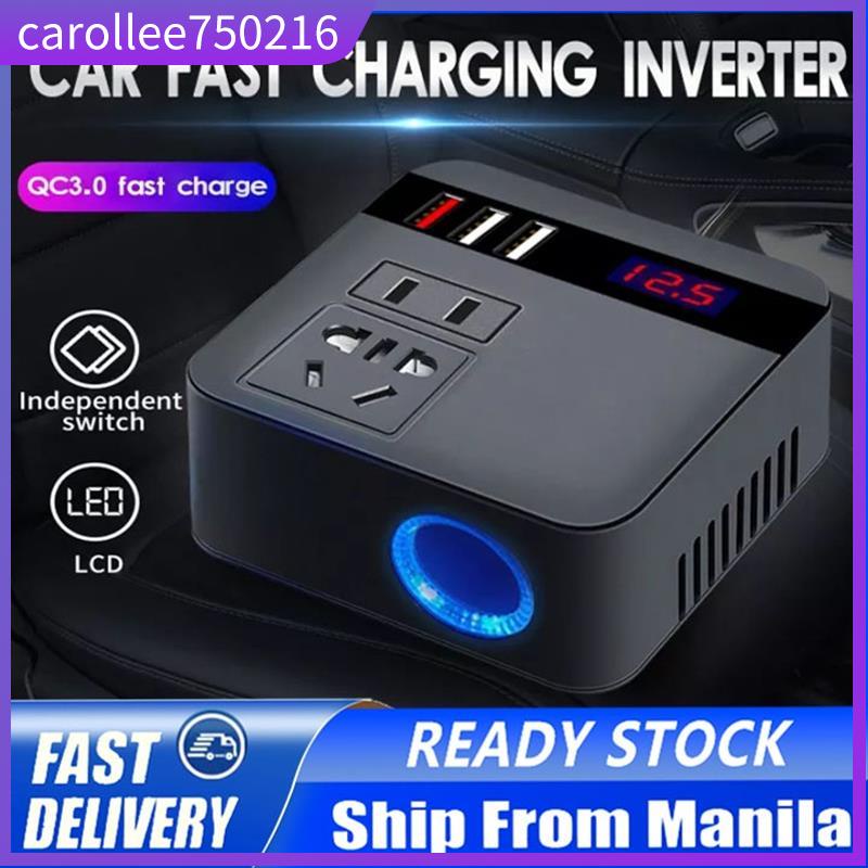 DC 12V/24V to AC 220V Car Inverter 200W Auto Power Converter