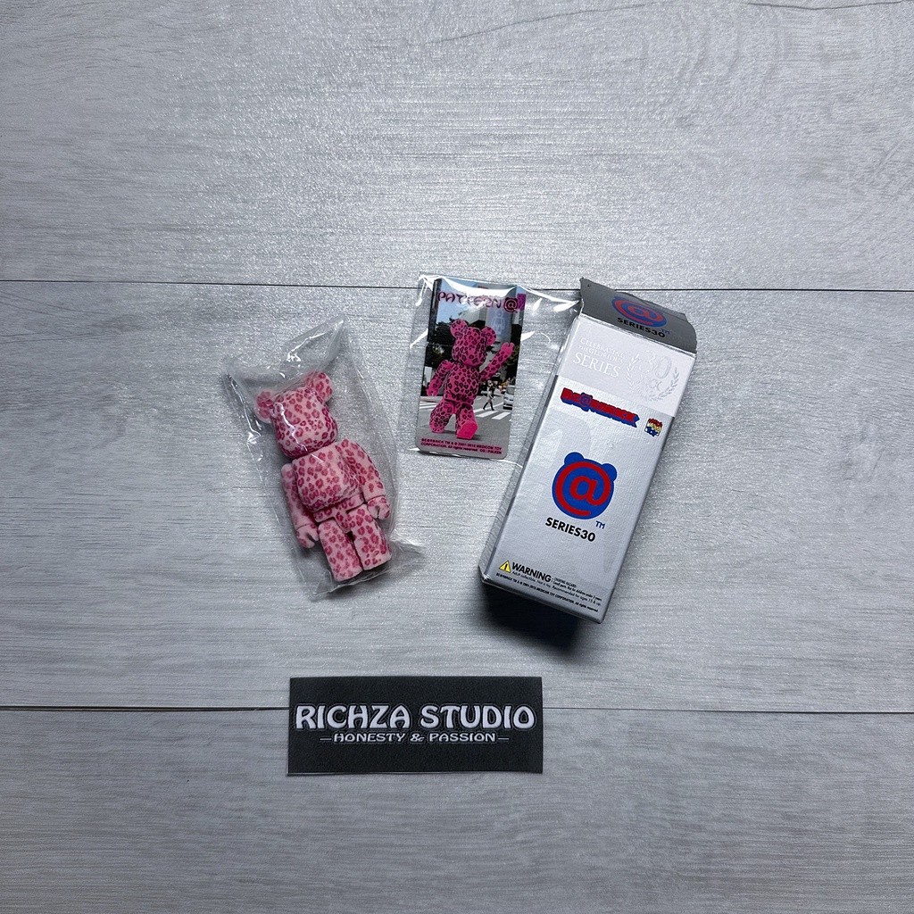 【RICHZA STUDIO】BE@RBRICK 全新 30代盒抽  桃紅色植絨豹紋 隱藏版 BEARBRICK