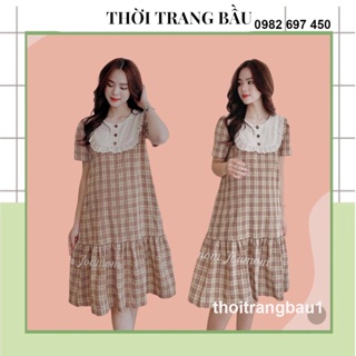 [Thitrangbau1 V-05] 韓國絲尾設計師連衣裙 - BABYDOLL 孕婦裝 - 美麗的夏裝