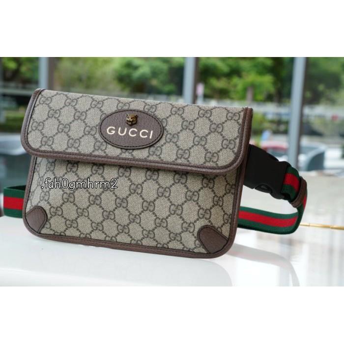 Image of Gucci 493930 GG Supreme belt bag 虎頭腰包 免運 #1