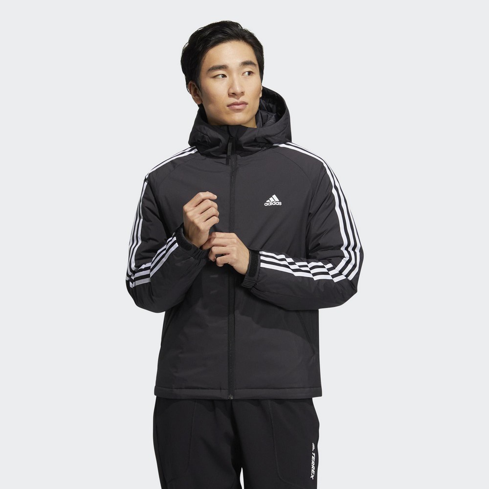 ADIDAS 羽絨外套 3ST DOWN JACKET 男 HN2123 黑色