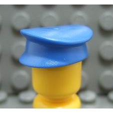 【積木2010】樂高 LEGO 藍色 大盤帽 扁圓帽 警察帽 / 列車長帽 火車 3624 (C-04)