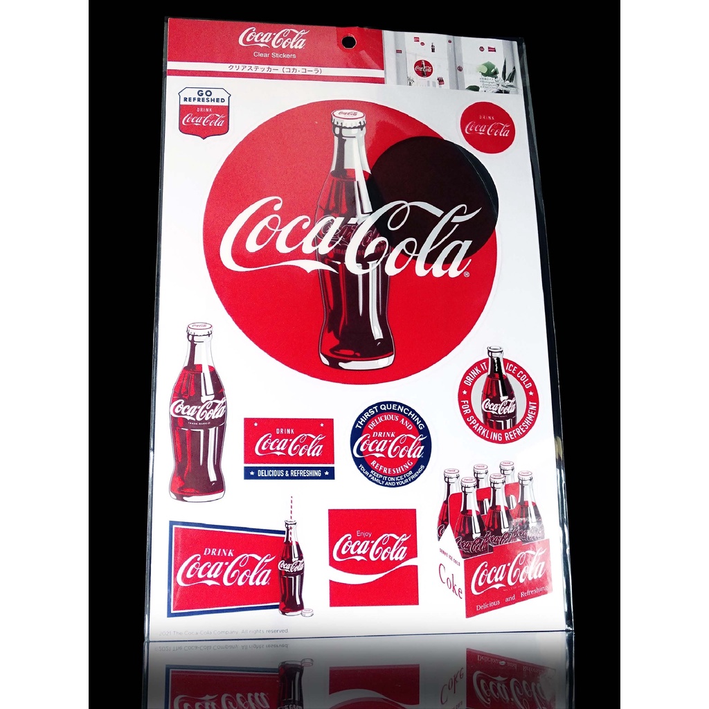 BOSM 櫃 ： 2021年 COCA-COLA 可口可樂 貼紙 日本大創 CLEAR S STICKER　天富