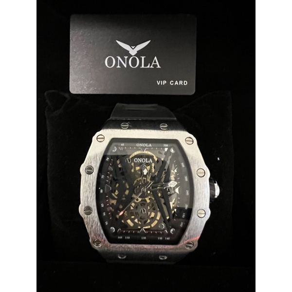 全新ONOLA矽膠錶帶機械錶