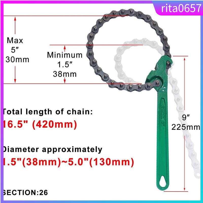 9 Inch Heavy Duty Reversible Chain Wrench Adjustable Oil Fue