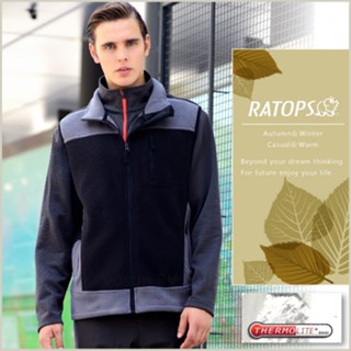【瑞多仕-RATOPS】男款 Thermolite 推毛防潑水背心.輕量保暖背心.禦寒開襟背心 黑色 DH6124