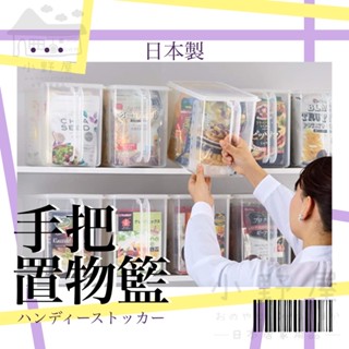 小野屋🏕 日本製 手把置物籃 附蓋 置物箱 收納盒 儲存盒 置物盒 手柄型 手持型 提把 收納籃 居家 inomata