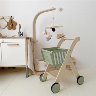 兒童木製仿真購物車 學步手推車玩具幼兒過家家1歲3寶寶