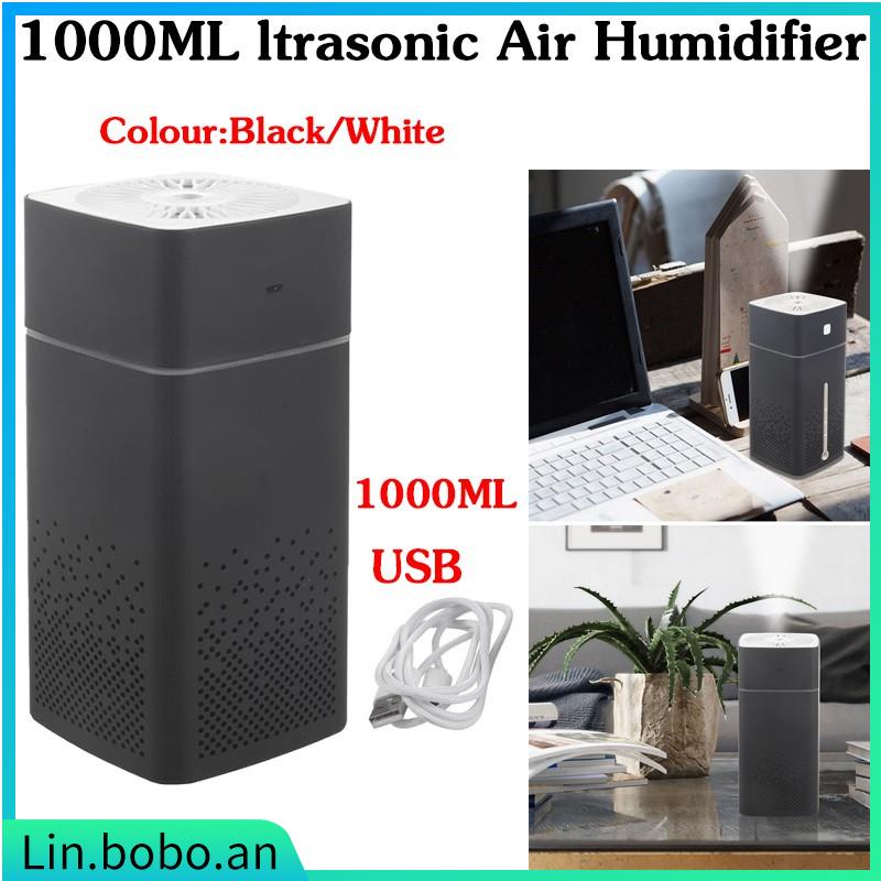 1000ML Ultrasonic Air Humidifier USB Diffuser Aroma Essentia