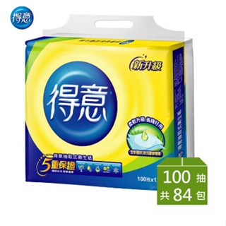✨10倍蝦幣📦廠商直送 全臺免運 可統編 得意 連續抽取式花紋衛生紙 100抽x12包x7袋/箱 #丹丹批發網
