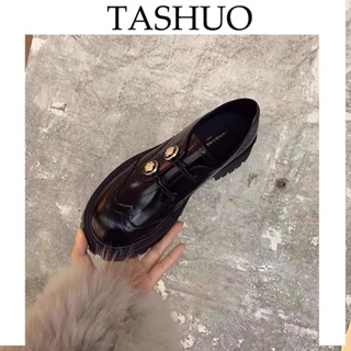 Image of thu nhỏ TASHUO  sheii蘇茵茵米蘭藝術軟皮雕花金扣厚底布洛克小皮鞋女樂福鞋 #0