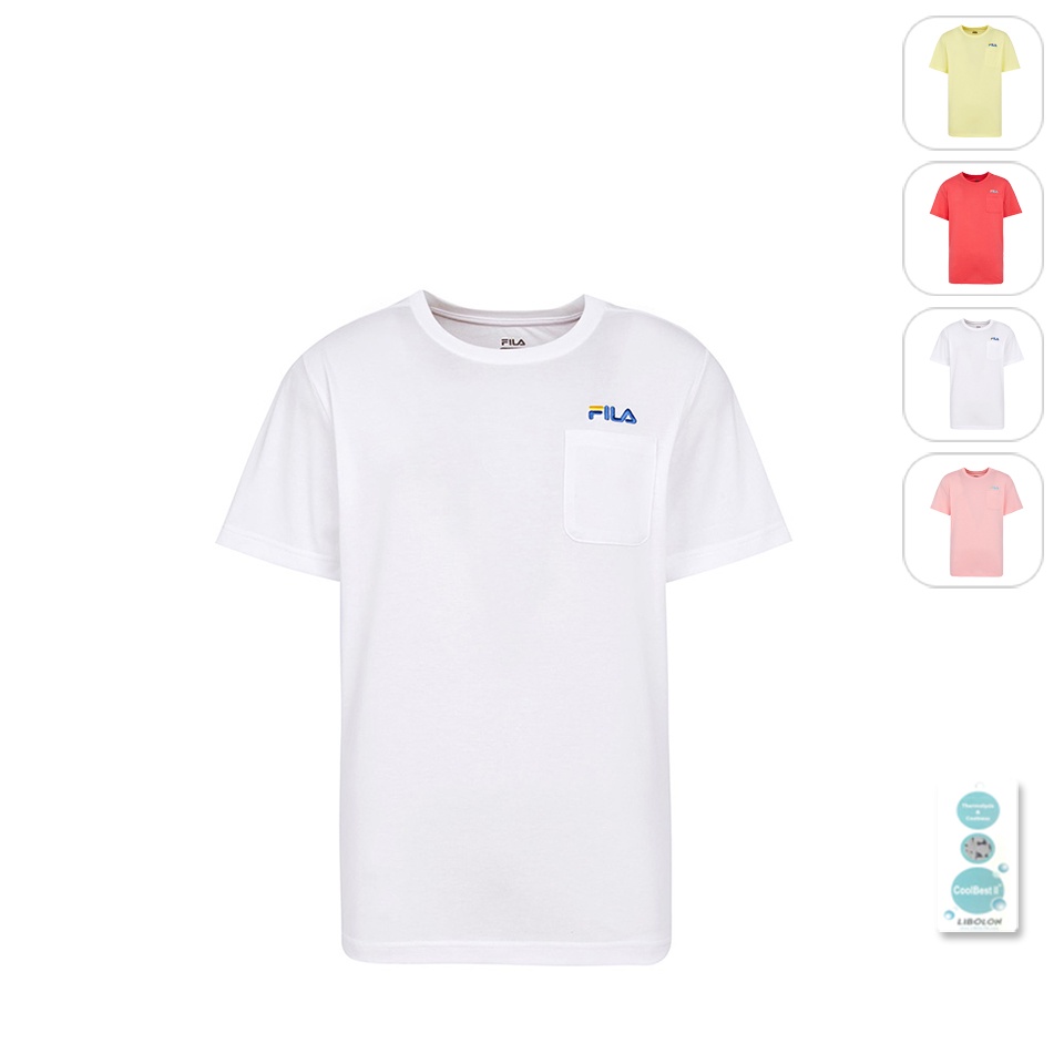 【FILA】男性 涼感短袖圓領T恤-白色 1TEW-1102-WT