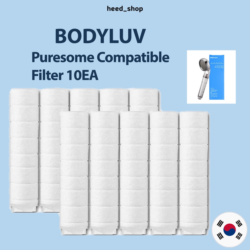 Ready [Bodyluv] Puresome 淋浴頭兼容過濾器 10EA / Bodyluv 過濾器僅 / 韓國產品