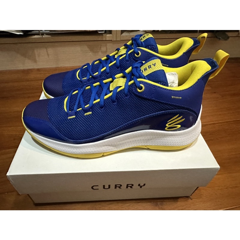 UA CURRY 3z5勇士隊柯瑞籃球鞋，黃藍，全新（us10/28cm）