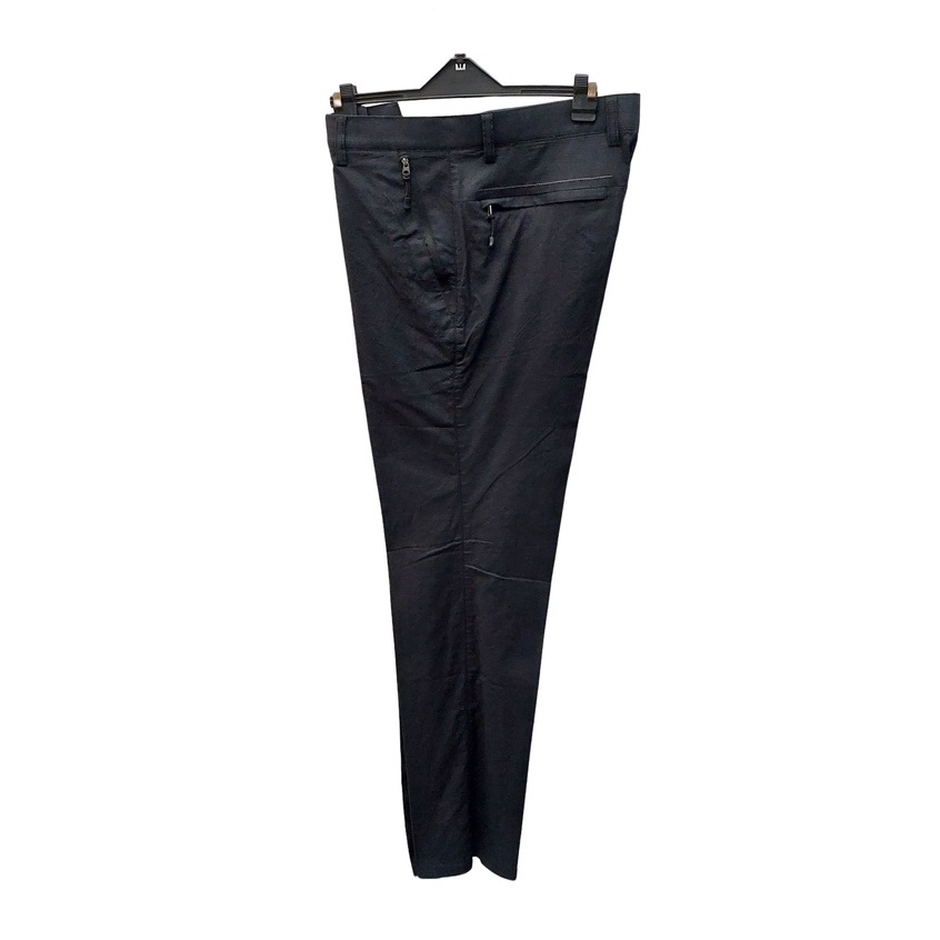 &lt;&gt; 黑色平口休閒彈性長褲(F2171-09)
