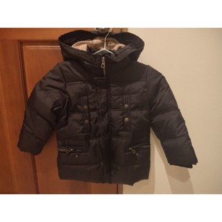ZARA 兒童黑色保暖羽絨外套-標104cm
