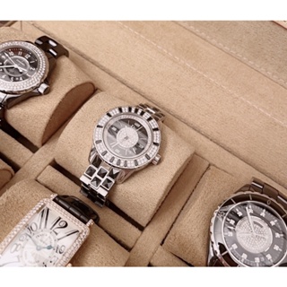 「已售」法國精品專櫃名牌Christian DIOR CHRISTAL鑽圈鑽面機械自動女錶超美鑽圈原裝鑽盤奢華滿鑽女腕錶