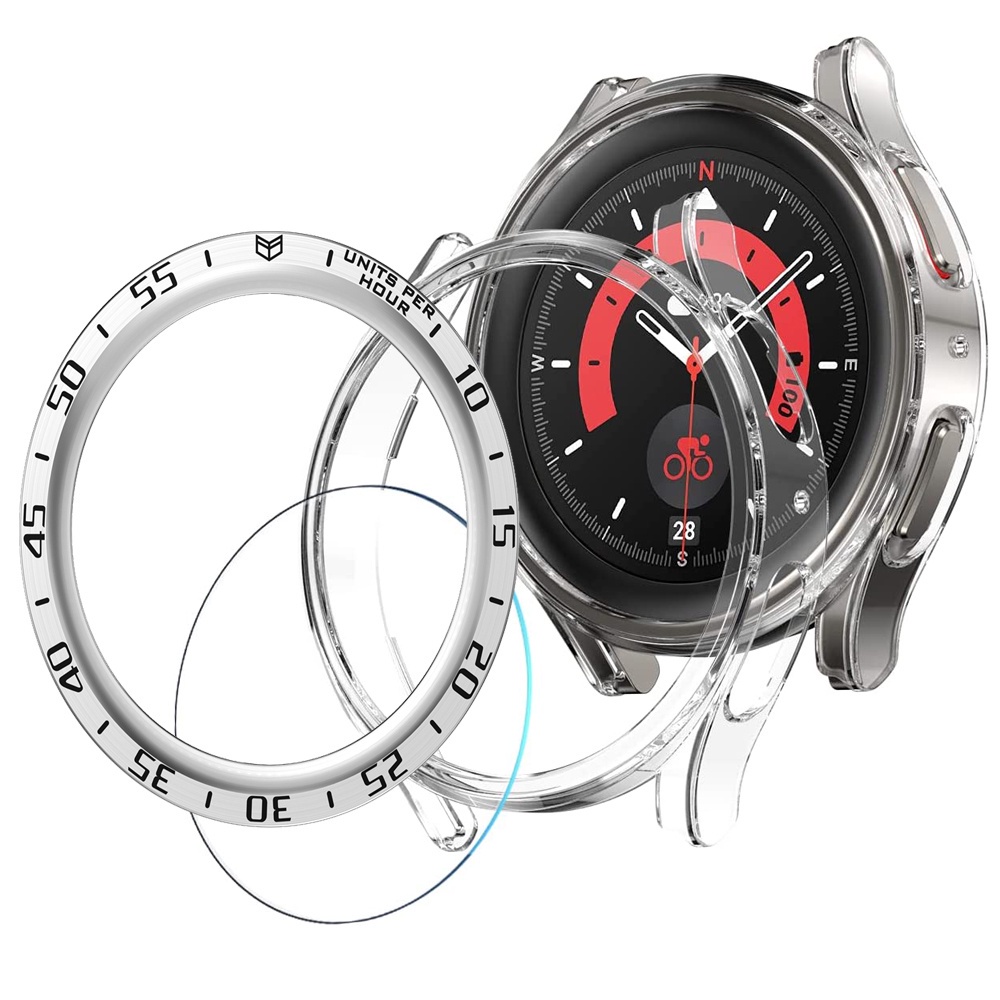 【SPG】錶殼 + 錶圈 +保護膜 適用於三星 galaxy watch 5 pro 45mm手錶保護殼 保護膜 圈口
