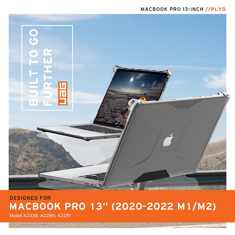 UAG 2020 2022 Macbook Pro 13 耐衝擊保護殻-全透明 電腦殼 保護套