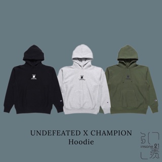 UNDEFEATED X CHAMPIOM 聯名 黑 綠 淺灰 小LOGO 刷毛 帽T 帽踢 【Insane-21】