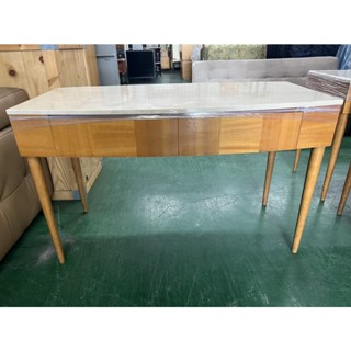 【二手倉庫-崇德店】二手傢俱☆石面雙抽書桌☆接待桌 諮詢桌 洽談桌 寫字桌 工作桌 美甲桌 辦公桌 抽屜桌