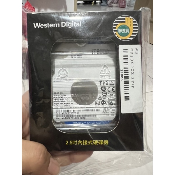 筆電硬碟WD威騰  藍標1tb  2.5吋 SATA硬碟