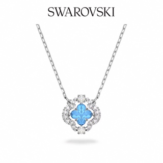 SWAROVSKI 施華洛世奇 Swarovski Sparkling Dance 項鍊, 藍色, 鍍銠