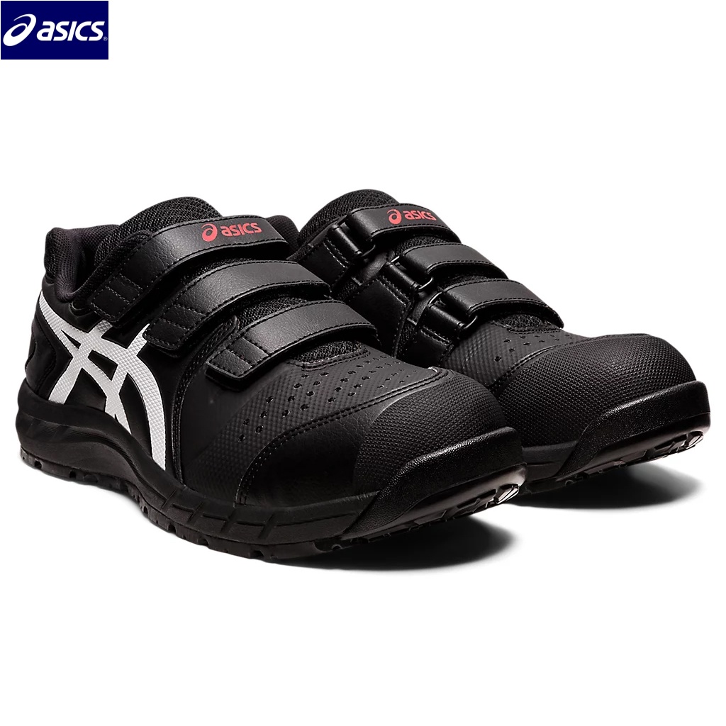 ASICS 亞瑟士 WINJOB CP112 中性 寬楦 黏扣帶式 安全 防護鞋 工作鞋 1273A056-001 黑