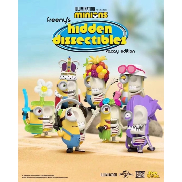 😍預購😍半剖MINIONS迷你小小兵團-海邊假期系列盲盒/一中盒6入