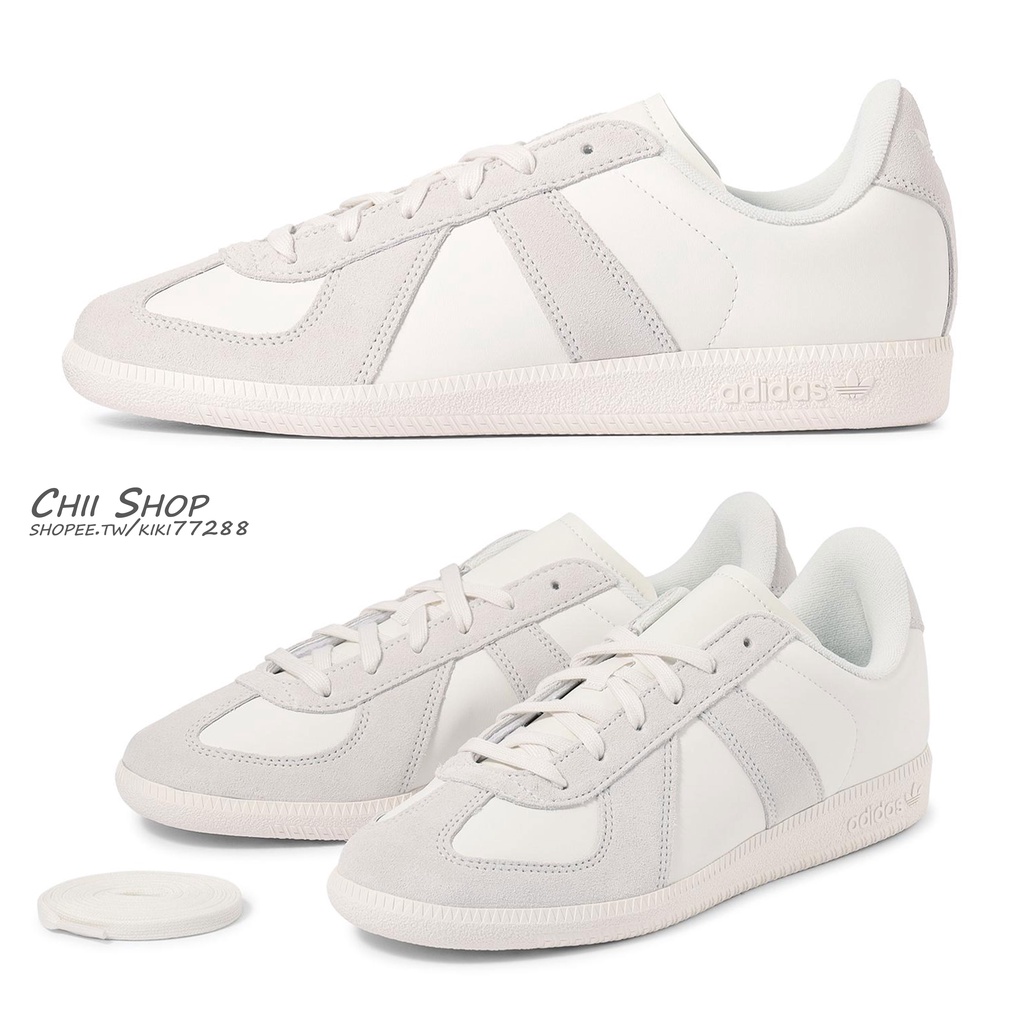 【CHII】零碼 日本 adidas BW Army 德訓鞋 白色x米灰 皮革 膠底 H03722