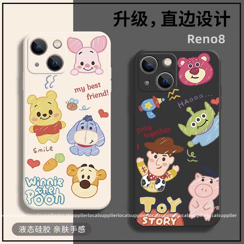 OPPO卡通矽膠防摔手機殼 適用Reno8 Reno7 Reno6 Reno5 Reno4 pro Z A74 A54