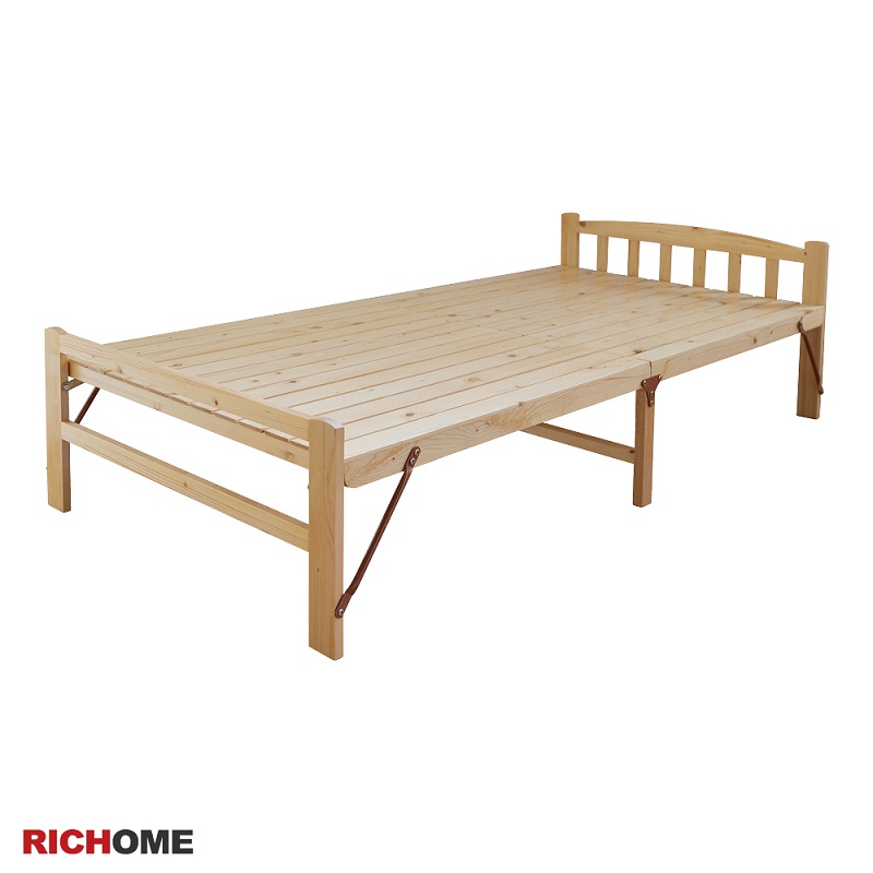 RICHOME 福利品 BE-209 實木折疊床 單人床 實木床 折疊床 實木 松木