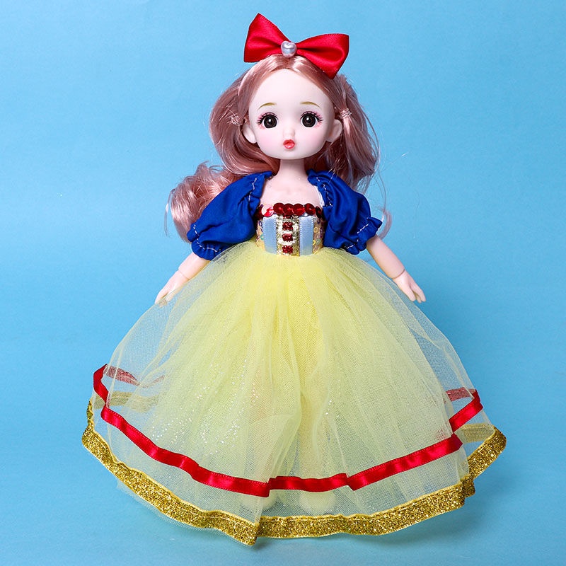 【Lovely home】果丁巴比娃娃22cm冰雪奇緣白雪愛莎公主女孩玩具精緻仿真兒童禮物
