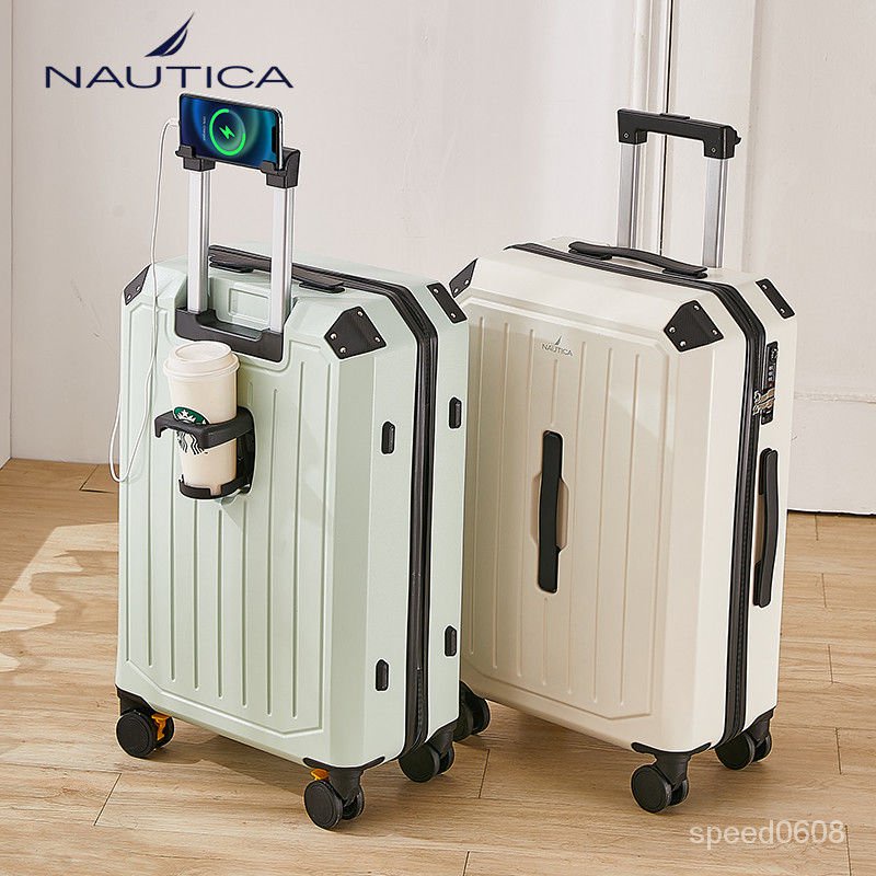 【熱銷-免運】NAUTICA/諾帝卡行李箱女學生20寸登機萬嚮輪拉桿箱24男密碼旅行箱 FBKX