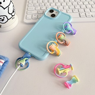 數據線 二合一充電線保護套 彈力咬線器 數據線收納 防折斷 適用 iPhone 三星 小米 充電線線套 繞線器保護套