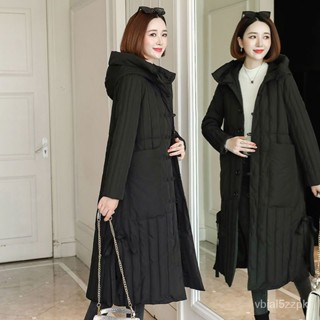 羽絨棉服女新版棉襖外套棉衣女民族風加厚長版過膝寬鬆版 保暖 防寒 羽絨外套連帽 SIZO