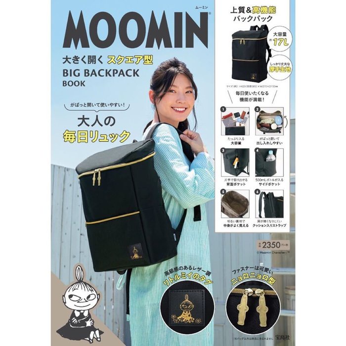 ♫狐狸日雜鋪♫日本雜誌附MOOMIN 嚕嚕米 亞美 小不點 運動風 後背包 肩背包