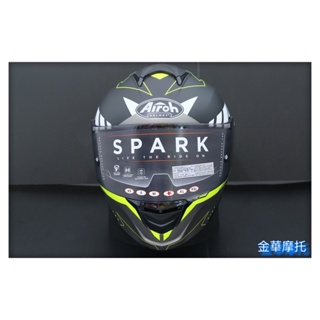 (金華摩托) AIROH SPARK 安全帽 8 消光黑灰 全罩 安全帽