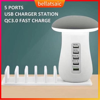 Mushroom 5 USB Port QC 3.0 Digital Device Charger with LED D