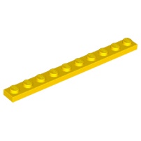 LEGO 樂高 黃色 Brick 1x10 薄版 4477 447724
