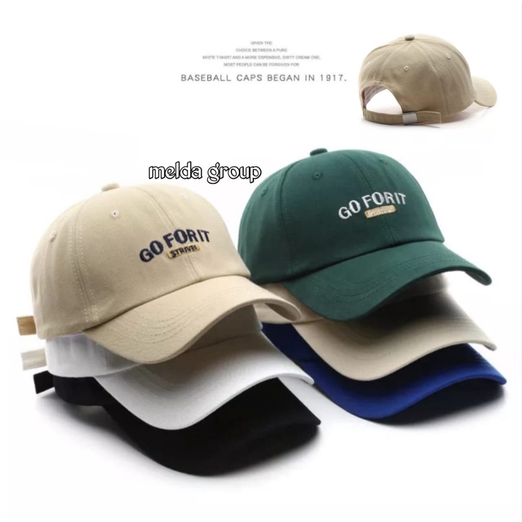 全新 GOFORIT 刺繡棒球帽男式女式 Distro Caps 中性當代套裝