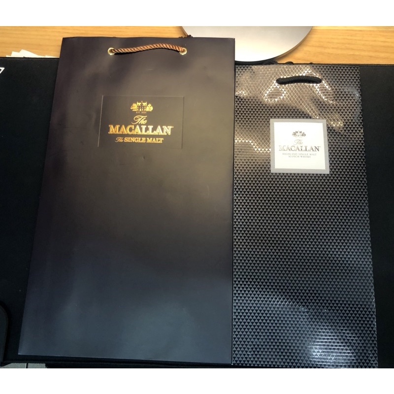 麥卡倫 Macallan 全新限量紙袋 單瓶/禮盒 兩款 禮袋 提袋 紙袋