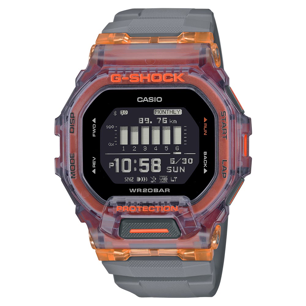 【CASIO】G-SHOCK 智慧型藍芽錶款G-SQUAD系列 GBD-200SM-1A5 台灣卡西歐保固一年